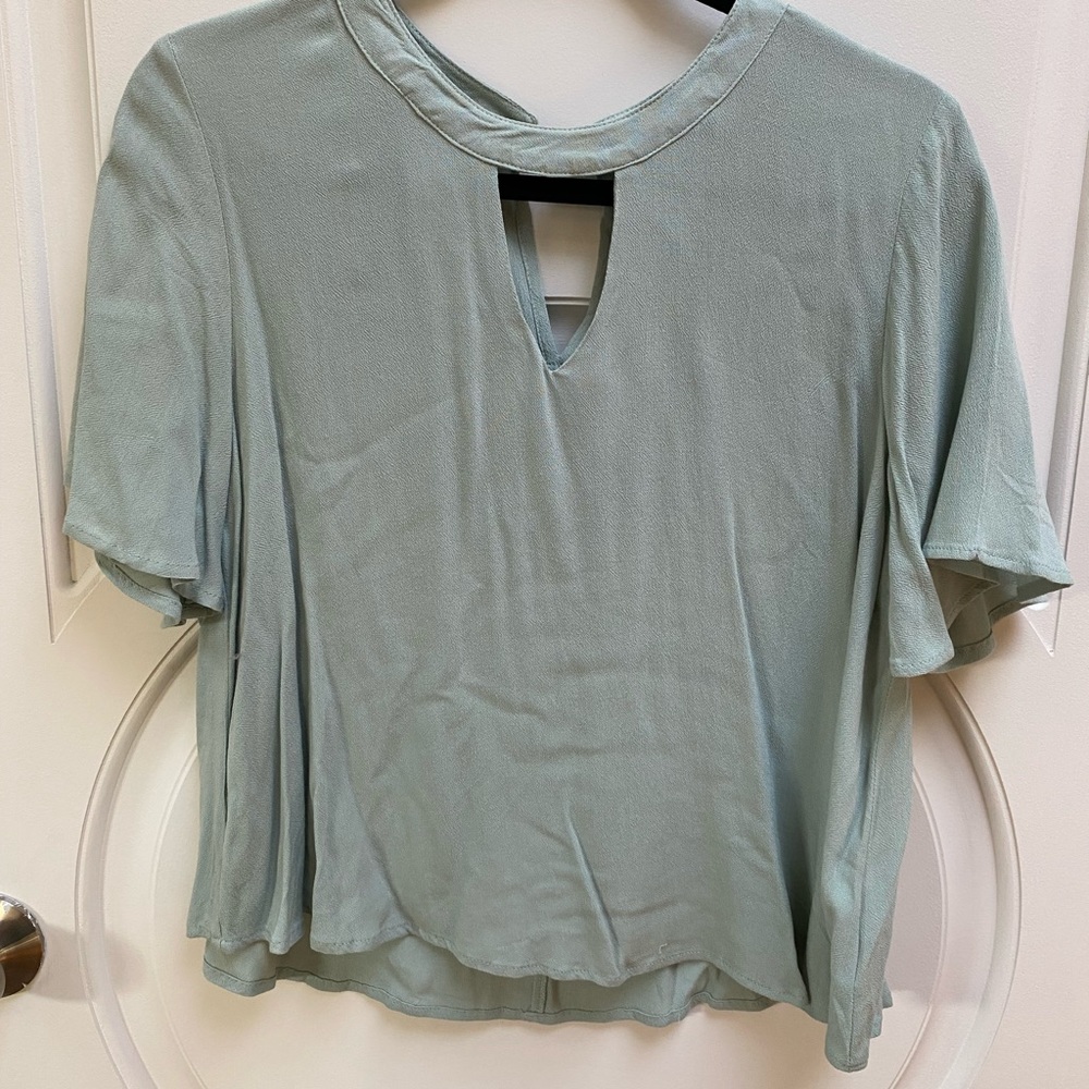 Blouse with Keyhole Neckline